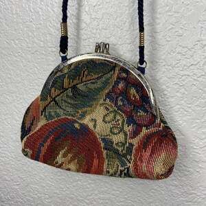 Vintage Textured Fabric Clutch